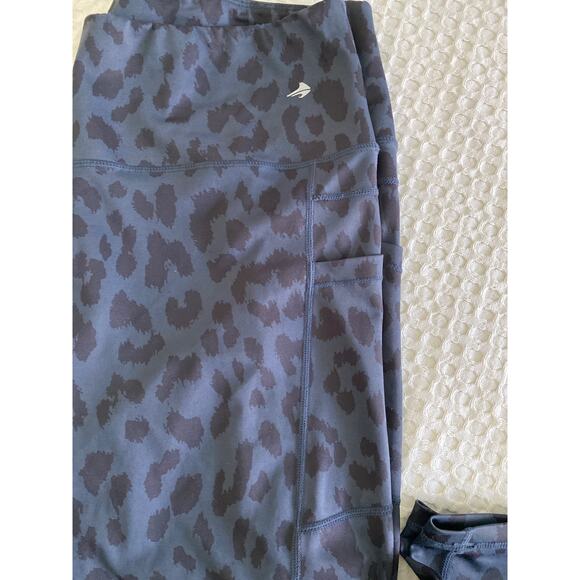 CompressionZ‎ Women's 5XL High Waist Leopard Print Leggings Side Pockets - Picture 4 of 7